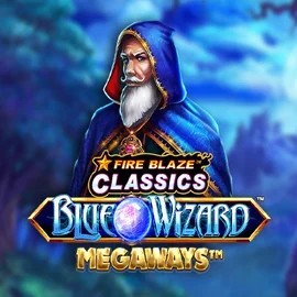 Fire Blaze Blue Wizard Megaways online game logo by Rarestone Gaming on n1betno.com