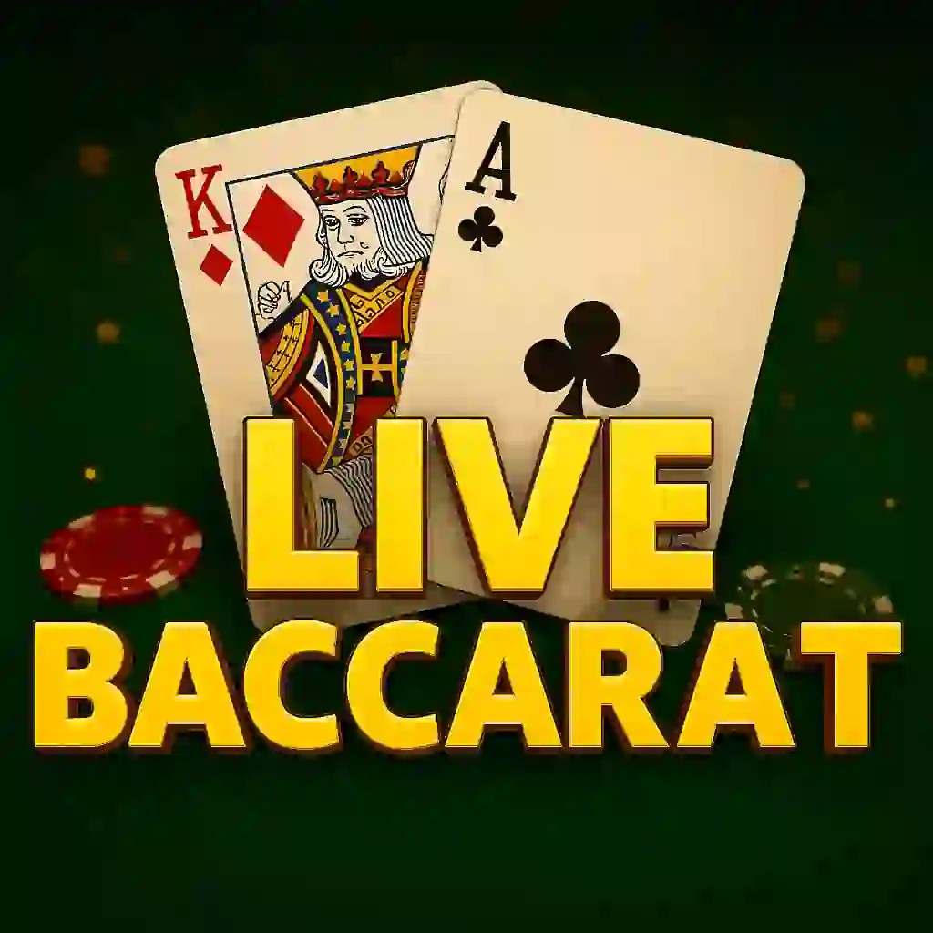 Live Baccarat slot logo by Evolution at N1Bet Casino