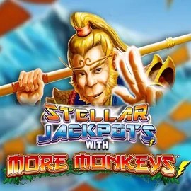 Stellar Jackpots with More Monkeys online game logo by Lightning Box Game on n1betno.com